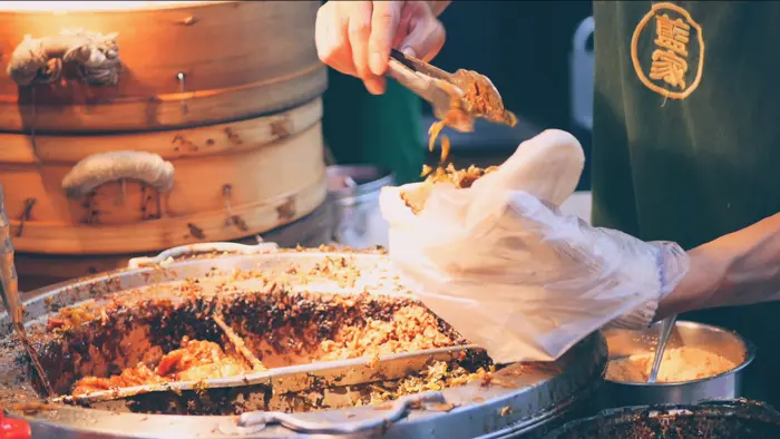 Zubereitung des Lan Jia Gua Bao