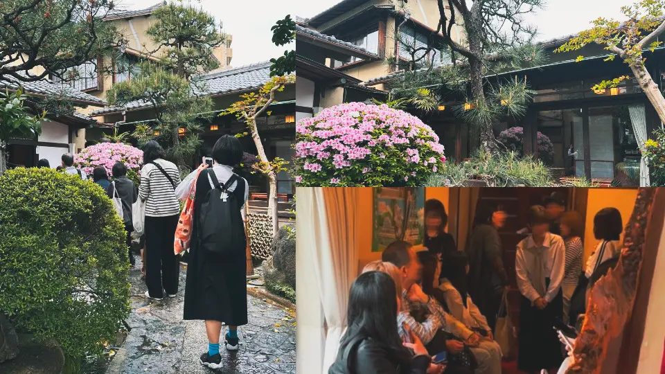 Warteschlange beim Atsuta Houraiken – Gäste warten auf ihre reservierte Einlasszeit