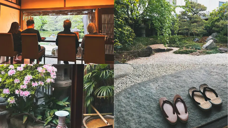 Tatami-Gasträume im Atsuta Houraiken in Nagoya – traditionelle japanische Sitzbereiche