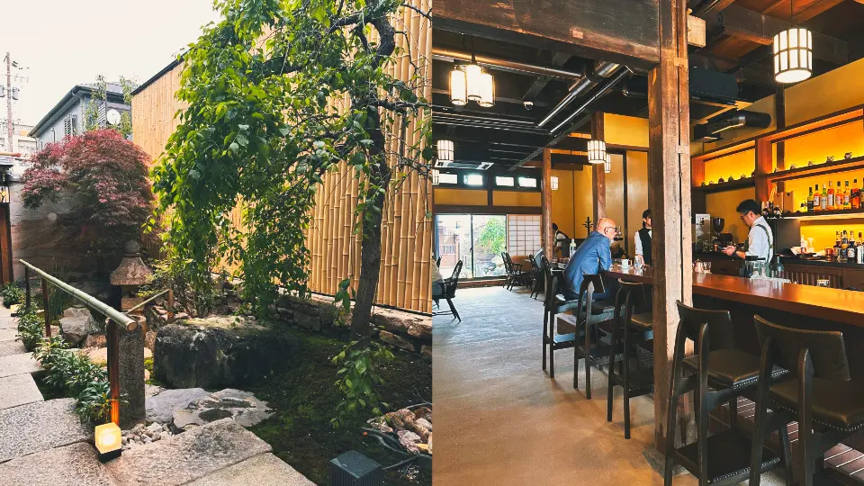 Ein liebevoll gestalteter Innenhof hinter der Bar