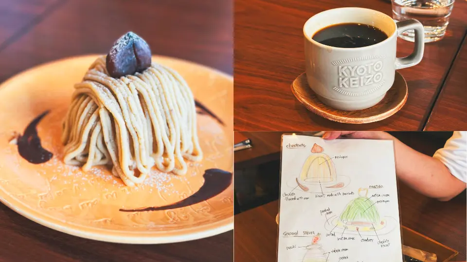 Der Mont Blanc wird zusammen mit einer Erklärung zu Aufbau und idealem Genusszeitpunkt serviert